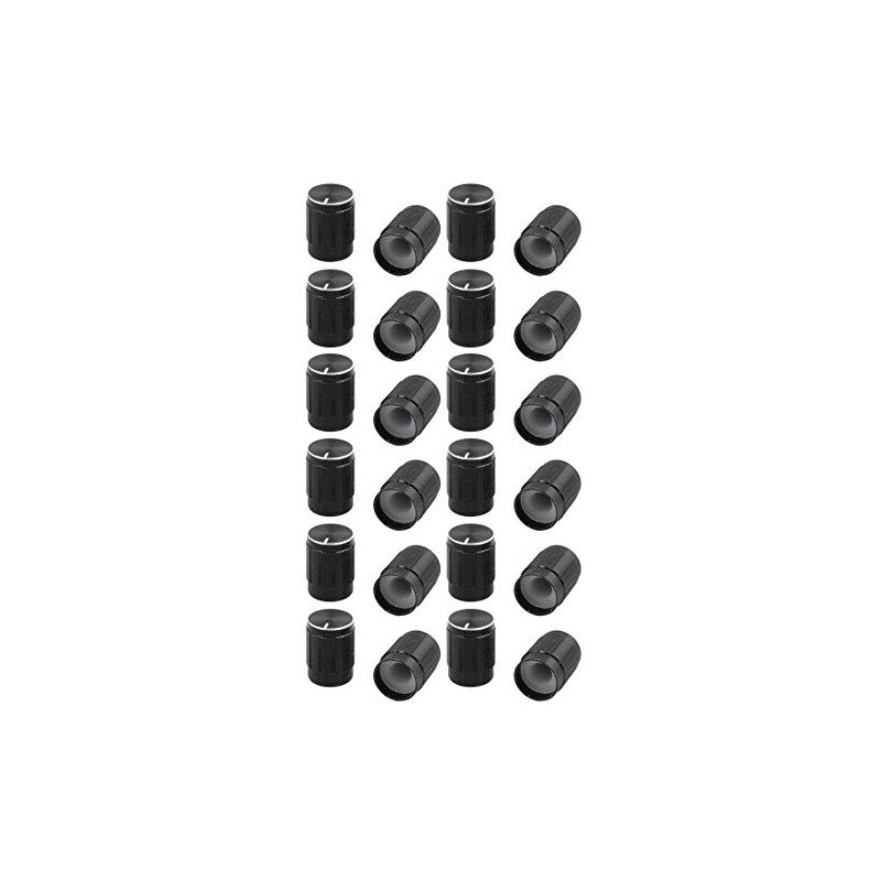 sourcing map 24 Pcs 6 mm Diameter Aluminium Round Potentiometer