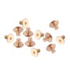 FTVOGUE 10pcs Craft Rivets Brass Studs Screw Back Round Head