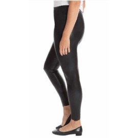 MARIO SERRANI WOMEN'S PULL ON FAUX LEATHER LEGGINGS(BLACK
