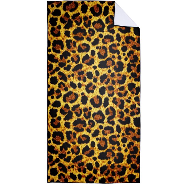 XSMEI Leopard Print Beach Towel Oversized 36" x 72", Thin