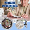 Portable Pill Case | 3 Compartments Small Pill Box,Compact Medication