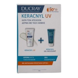 Ducray Keracnyl UV SPF50+ Anti-Blemish Fluid Face Sunscreen 50 ml & Gift Keracnyl Foaming Gel 40 ml