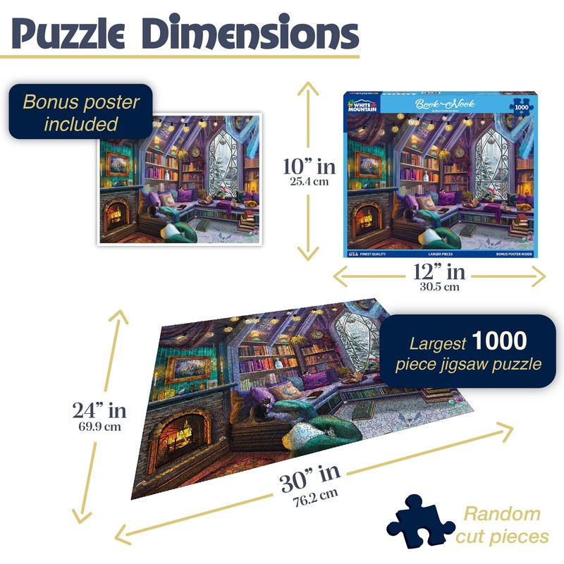 White Mountain - Book Nook - 1000 Piece Jigsaw Puzzle