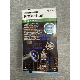 Gemmy LED Lightshow Projection Whirl-a-Motion Snowman Let It Snow (new)