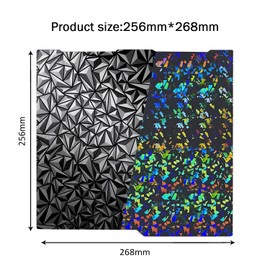 HzdaDeve 256x268MM for Kobra 3/Combo/ACE Pro Double Sided PEI Build Plate PEO Sheet Heated Bed Spring Steel Flexible Platform Double Side Smooth Board for Anycubic Printer
