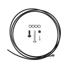 Magura Hydraulic Brake Hose - 2500mm, for MT4 to MT Trail SL, Pressed Banjo Fitting, Black