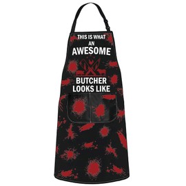JNIAP Butcher Apron With Pockets Butcher Gifts This Is An Awesome Butcher Looks Like Butchery Apron, Butcher Looks Like, Large