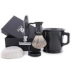 Old School Complete Shaving Kit with Brush Mug DE Safety