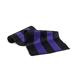 Memorial Nylon Bunting. Made in America by Old Glory Bunting. 5 Stripe Black and Purple Mourning Funeral Bunting - 36 inches wide x 10 yards long.