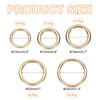 uxcell 50 Pcs O Ring Buckle 0.5"/0.6"/0.7"/1"/1.3" ID 2mm/3.8mm Thickness