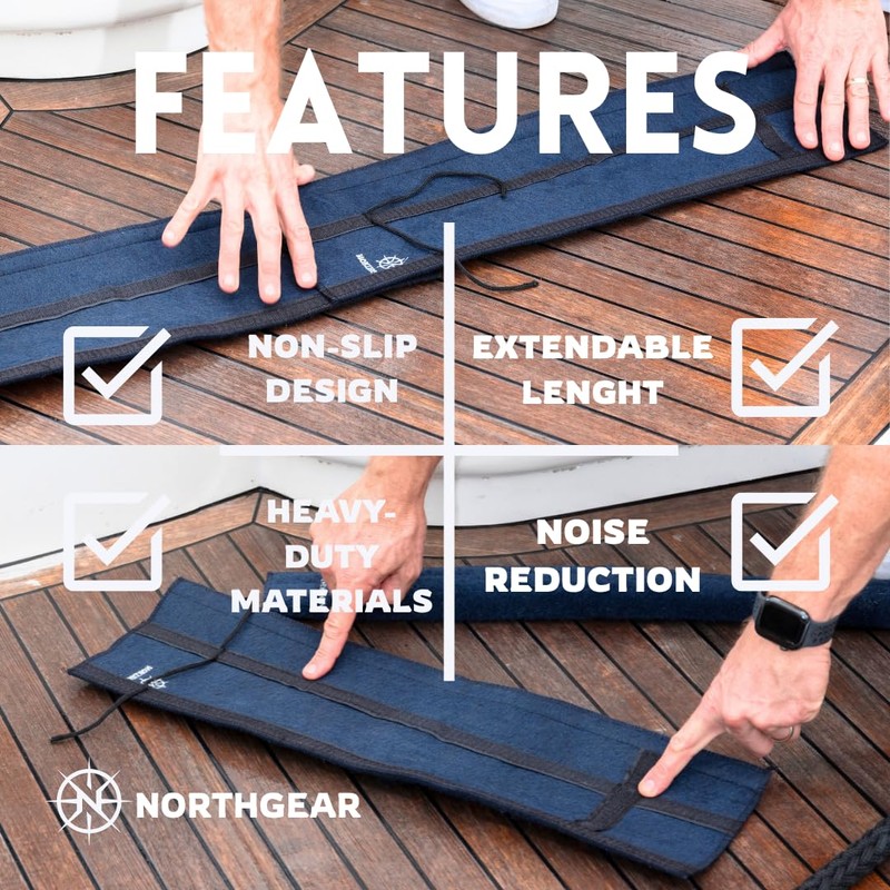 NORTHGEAR Dock Line Chafe Guards 2 Pack – 24” Ultra-Strong