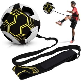 Kugooyi Football Kick Trainer, Solo Practice Training Aid Adjustable Waist Belt Hands Free Children Beginners Cord Kick Off Trainer 150 cm Universal #3#4#5 Football Size for Children Adults (4Y)