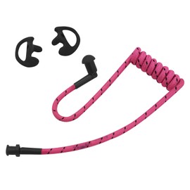 HELETUL 2-Way Radio Earpiece Nylon Acoustic Braided Tube Ear Coils Knitted Replacement for Left Right Surveillance Walkie Talkie Headset(Color) (Pink)