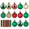 Anstore Christmas Baubles, 54Pcs Mini Christmas Ball Ornaments with Strings,