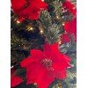 BWG Poinsettia 1.5m Red Green Christmas Tree Garland Decoration