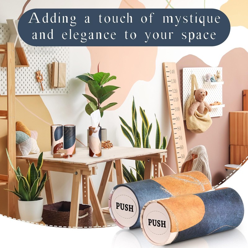 Outus 12 Pcs Boho Car Tissues Cylinder Holder with 3