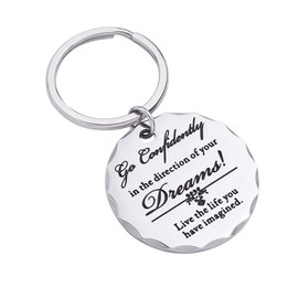 Best Friend インスピレーショナル キーホルダー 靴下の詰め物 クリスマスギフト キッズ レディース メンズ ティーン 女の子 男の子 誕生日 卒業 キーリング ペンダント チャーム 夢の方向に自信をもって行く