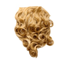 WIG ME UP - H9503-611B Clip in Hair Piece 7 Clips 3/4 Wig Blonde Golden Blonde Light Blonde Mix Highlighted 50cm Curly Wavy Hair Extensions Wig