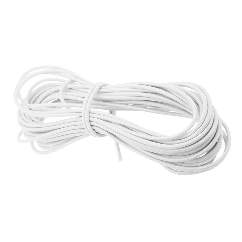 Mandala Crafts White Shock Cord & Plastic Cord Locks for