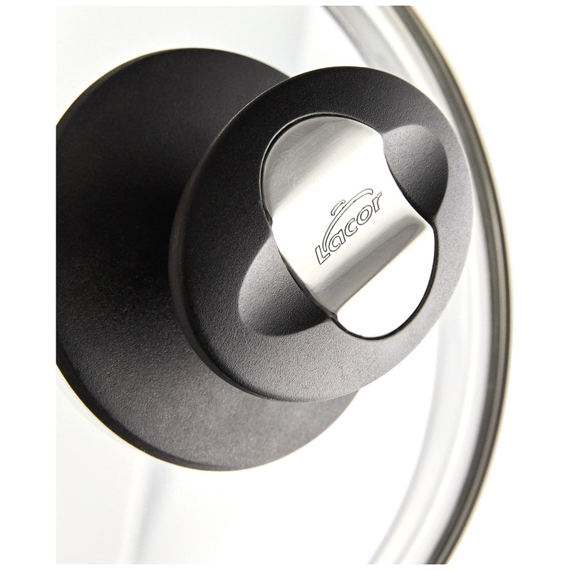 Lacor Glass lid 14 cm, stainless steel