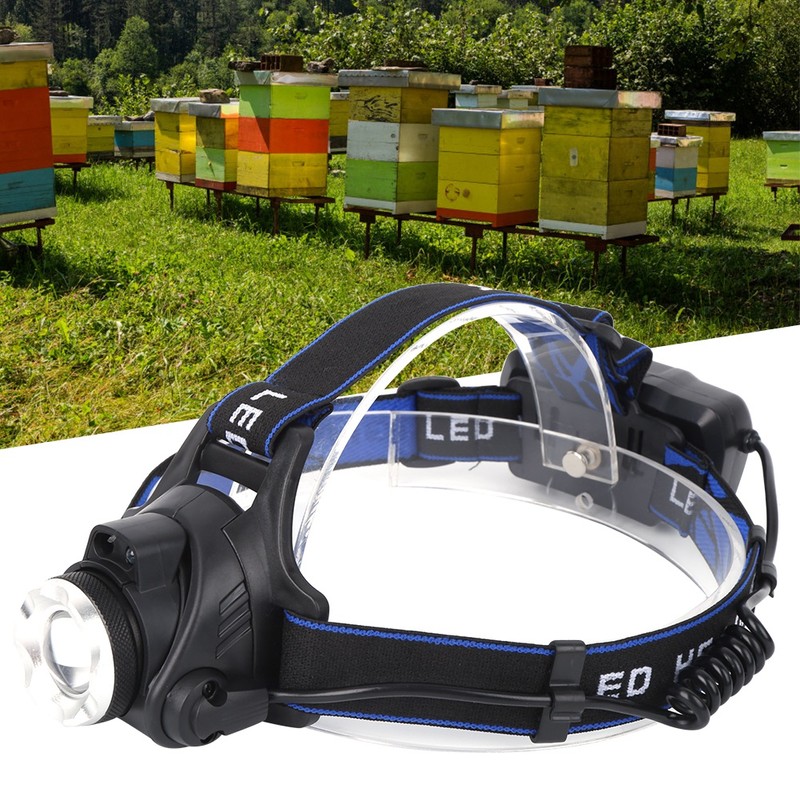LED Headlamp USB Rechargeable Head Light Flashlight for Outdoor Camping