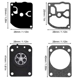 ZAMDOE RB-151 Carburetor Repair/Rebuild Kit for Stihl TS410 TS420 Petrol Cut-Off Machine, Fits ZAMA C1Q-S118 C1Q-S118A C1Q-S118B C1Q-S118C C1Q-S118D Carburetors Replaces for ZAMA RB-151