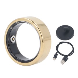 Smart Ring Health Tracker Sports Tracking Sleep Monitoring IP68 Waterproof Smart Health Ring with Charging Cable Base 16.4mm / 0.65in Inner Diameter