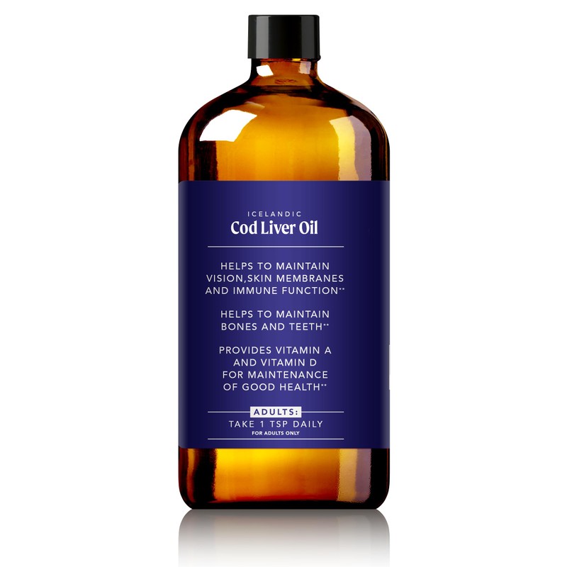 SOULSATION Icelandic Cod Liver Oil Liquid, Lemon (16oz) - Vitamins