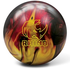 Brunswick Rhino Bowling Ball, Red/Black/Gold, 10 lb