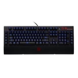 Thermaltake Tt e Sports Poseidon Z Forged Aluminum Faceplate with Built-in USB Port & Sound Card Brown Switches Blue Backlight Mechanical Gaming Keyboard KB-BAZ-KBBLUS-04