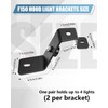 NORTHYUN Dual Light Bar Hood Mounting Brackets for F150 2015–2025