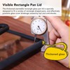 Rectangle Glass Pot Cover Thickened Standable Visible Silicone Rectangle Pan