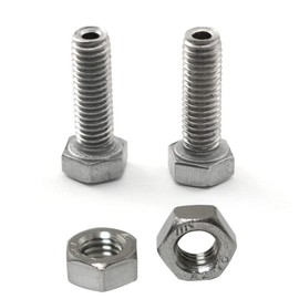 PZRT 2pcs Cylindrical Hollow External Hexagon Screw 304 Stainless Steel Lamp Threading Screws Through Hole Bolt M5x16