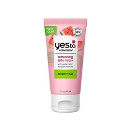 Yes To Watermelon Refreshing Jelly Mask, Quenching Lightweight Gel Mask That Helps Soften & Lightly Hydrate Skin, With Antioxidants, Lycopene & Vitamin C, Natural, Vegan & Cruelty Free, 3 Fl Oz
