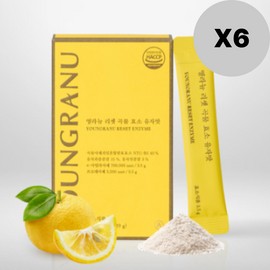 Yeongranyu Youngranyu Reset Grain Enzyme Digestive Powder Yuzu Flavor 14 Packets / 영라뉴 리셋 곡물 효소 소화 분말 유자맛 14포 X6
