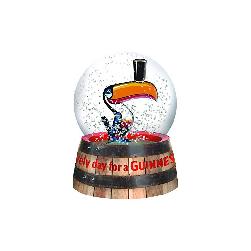 signs-unique Guinness Schneekugel Tukan, 95 mm x 65 mm