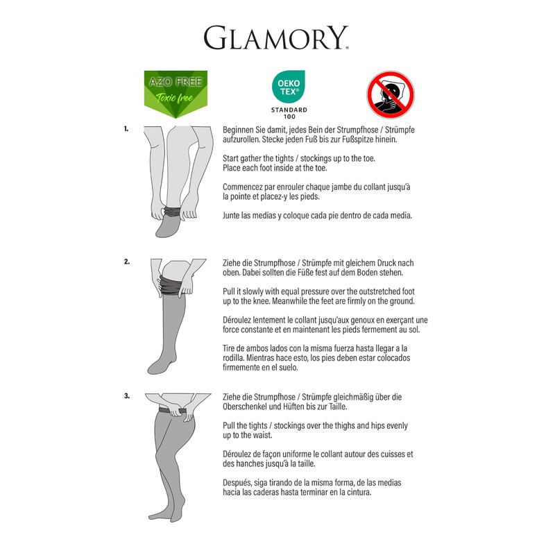 Glamory Vital 70 Support Hold Ups, Black, X-Large