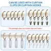 AMZSEVEN 44 Pack Curtain Rings with Eyelets, Metal Drapery Rings