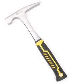 Geological Hammer with Shock Absorbing Handle, 31 Oz Big Pointed Tip Hammer with PU Non-slip for Rock Hounding, Geological Exploration, Prospecting, Mining (flat head)