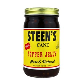 Steen's Cane Pepper Jelly 10oz - Sweet & Spicy Delight - Elevate Your Appetizers and Cheese Platters with Steen's Pepper Jelly (1 Pack, Spicy)