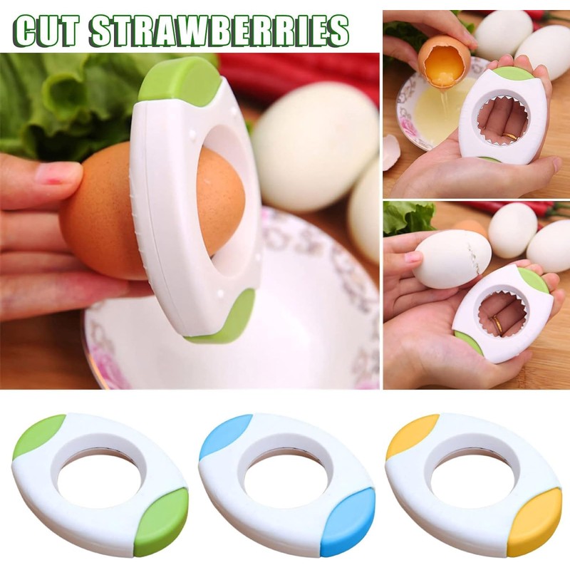 Green Egg Shell Opener Egg Topper Cutter Boiled Opener, Egg