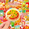 50PCS Cute Snack Stickers for Laptop Water Bottles Skateboard Scrapbook
