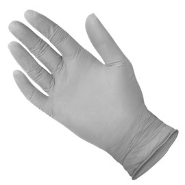 Ansell Gray Nitrile Glove, Powder-Free, Textured Fingers, L
