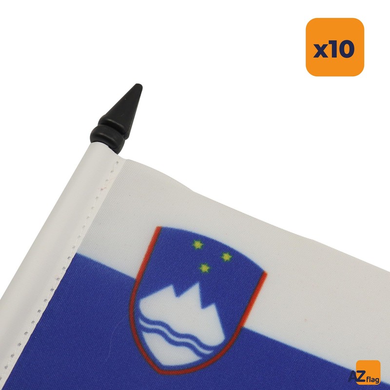 AZ FLAG Pack of 10 Slovenian Table Flags - 15