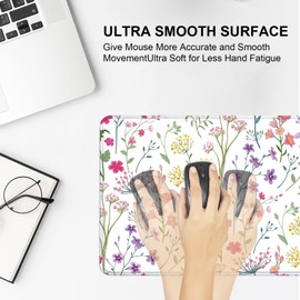 Large Desk Mat, Desk Matt for Desktop, Computer Gaming Mouse Pads, Anti-Slip Rubber Base, Stitched Edges Soft Mat for Desktop Office Home 31.5 x 11.8 Inches (Blooming Flower)