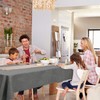 Deconovo Square Wipeable Faux Linen Table Cloth Water Resistant Tablecloth