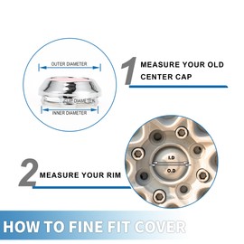 A ABSOPRO Universal Wheel Centre Hub Cap Durable 64 mm 2.52 Inch Outer Diameter SUV Van Wheel Hub Cap Rim Centre Cover Truck Plastic Silver Tone Red