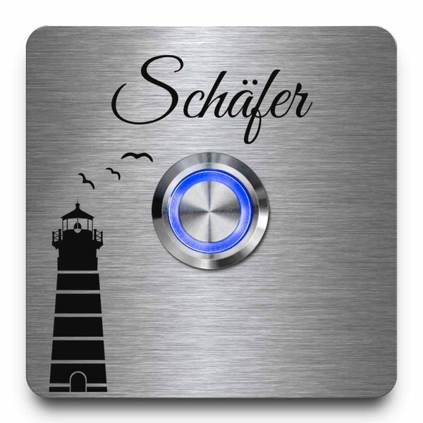 Doorbell Sign Made of Weatherproof Stainless Steel – German Shepherd