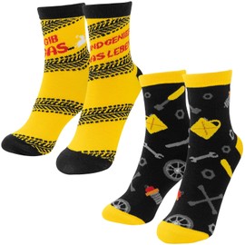 GRUSS & CO Socks Set with "Gib Gas" Motif, Gift Set with 2 Pairs of Men's Socks, Size 41-46, Multi-Colour, Funny Gift, Men's Gift, 47590, multicoloured