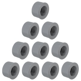 sourcing map 10 Pcs PVC DWV Reducer Bushing 2" x 1-1/4"(Socket x Socket) Thread Coupling Connectors PVC Pipe Reducer Adapter Fitting for Pipe Connecting Home Sewer Plumbing, Grey